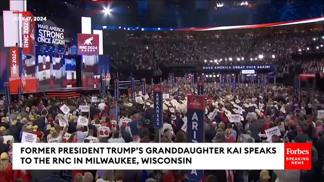 SURPRISE RNC MOMENT- Trump's Granddaughter Kai Comes Onstage And Praises Grandfather
