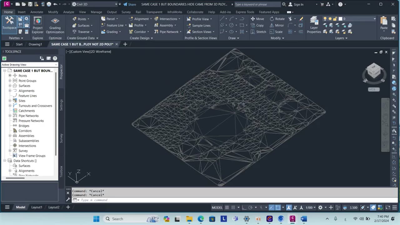 بأمر واحد أو أمرين على الأكثر إرجاع مؤشر الماوس لوضعه الأصلي في CIVIL 3D