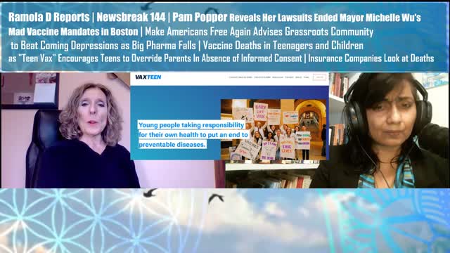 Newsbreak 144 | Pam Popper Reveals Her Lawsuits Ended Mayor Michelle Wu's Mad Vax Mandates in Boston