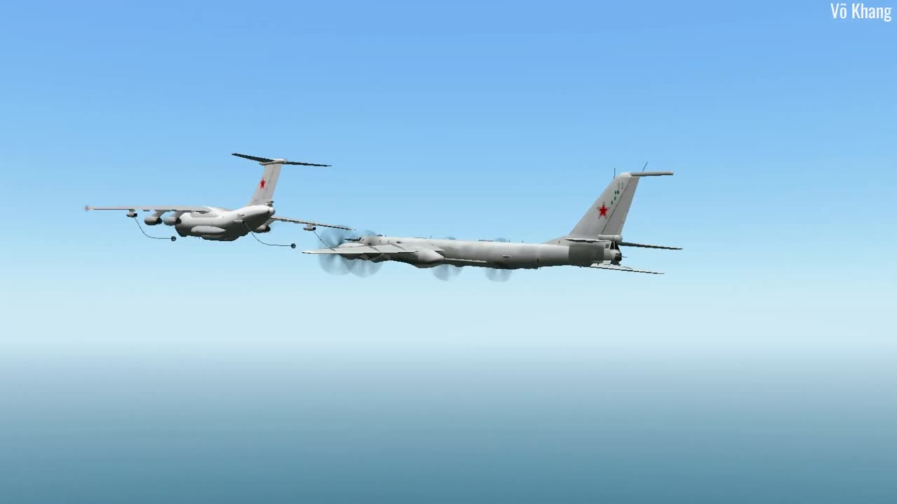 Tu-142 anti-submarine aircraft refueling in the air | Lockon: Flaming Cliffs 2