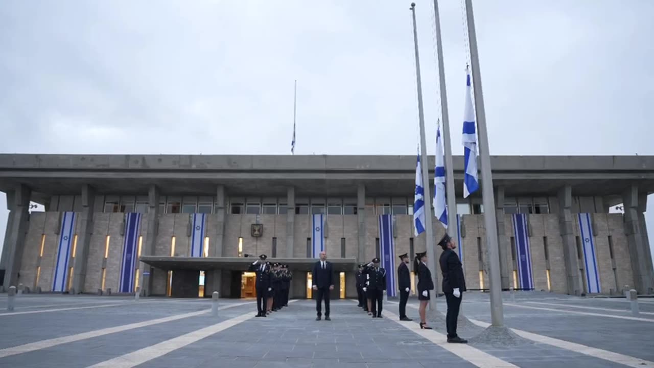 🇮🇱 ISRAEL REMEMBERS HER FALLEN - ISRAELI FLAGS LOWERED TO HALF MAST AT ISRAELI KNESSET