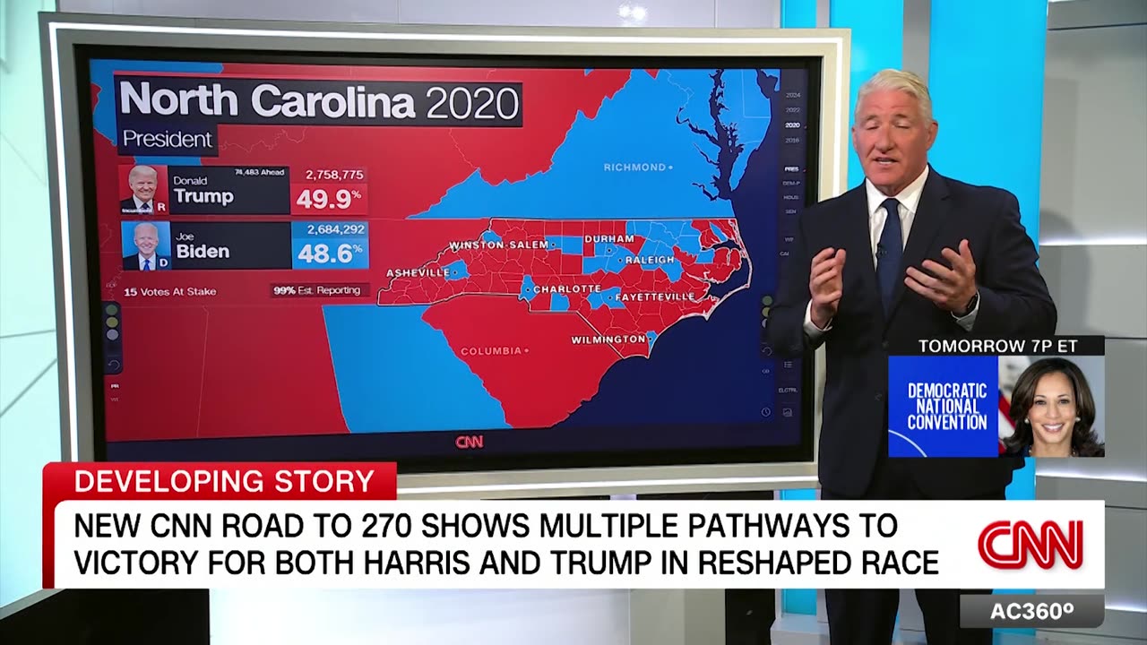 John King Reveals Multiple Paths to Victory for Harris-Walz Campaign: Key States and Strategies