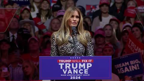 Former First Lady Melania Trump Stuns Msg Crowd with Surprise Campaign Trail Appearance