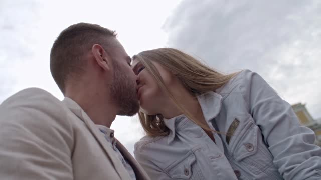 Loving and lips kissing each other