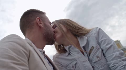 Loving and lips kissing each other