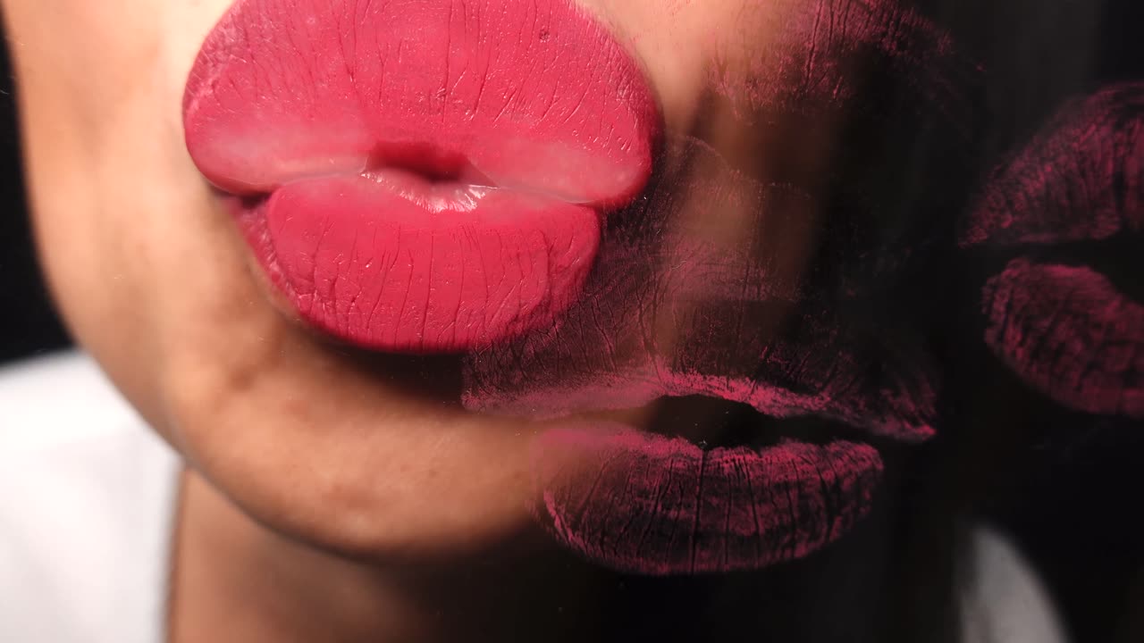 ASMR GLASS KISSING WITH 6 lipstick colors