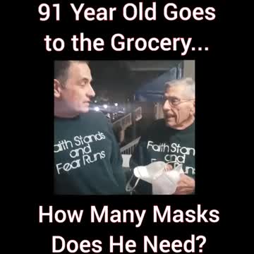 How many Masks does a 91 Year Young Vet Wears to Go Out! **Fauci is a Complete Joke*!!