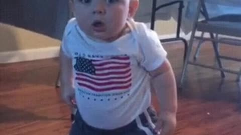 Boy's funny expression