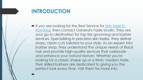 Get The Best Skin fade in Romford.