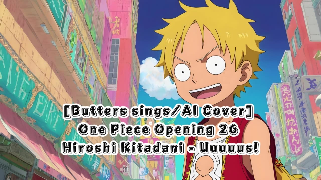 [Butters sings/AI Cover] One piece Opening 26 Hiroshi Kitadani - UUUUUS!/AASU!