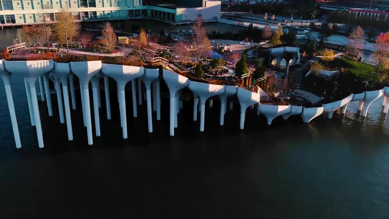 Little Island (Pier 55) NYC Drone