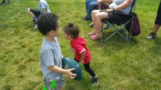 Collab copyright protection - toddler soccer run faceplant