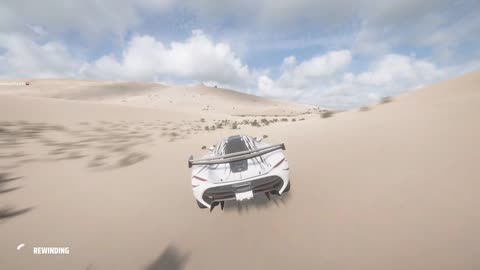 Forza Horizon 5 desert dunes danger sign