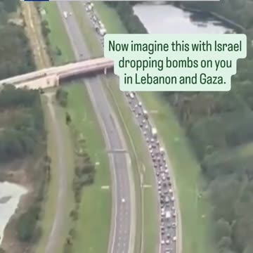 Traffic at a standstill as people trying to evacuate Florida. No gas either.