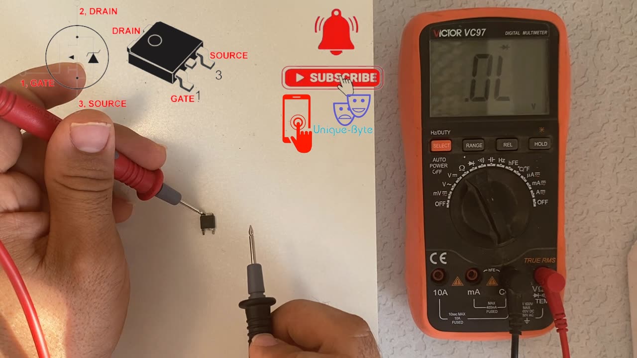 Mosfet :تست ماسفت N کانال