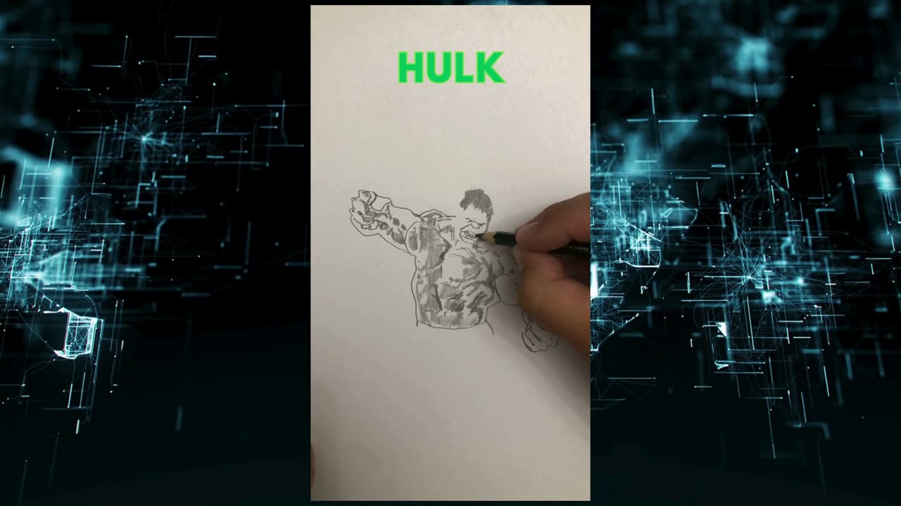 The incredible Hulk timelapse drawing video #drawing #marvel #hulk #brucebanner