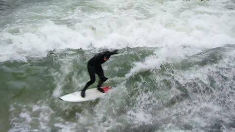 surfer maneuvering