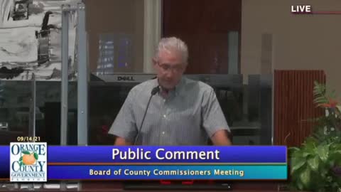 Dr. Kevin Stillwagon at the Orange County Board Of Commissioners 9/14/21