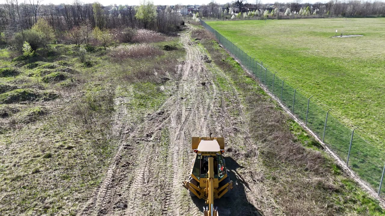 Robbins Drone 20240414 - Making an access road