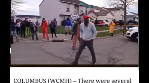 Peaceful protesters in Columbus, Ohio