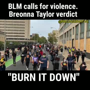 BLM calls to "burn it down" Breonna Taylor verdict