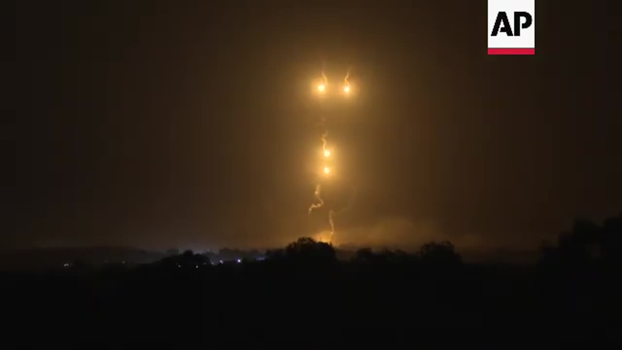 Flares seen over Gaza as Israel deepens military assault in the north of the Strip