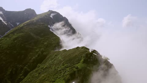 Mountain cover with fog like heaven