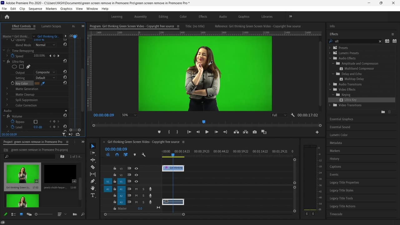 How to remove Green Screen Remove #Adobe After effect