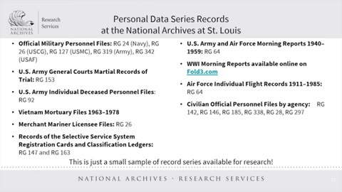 2023 Genealogy Series National Personnel Records Center Fire 1973