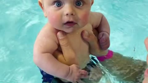 Baby swimming