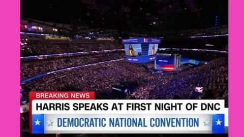 Harris Speaks at First Night of DNC