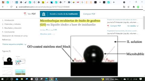 Microburbulhas cobertas de Óxido de Grafeno - A prova