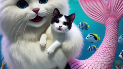 The Cute Cat Mermaid Sad Story