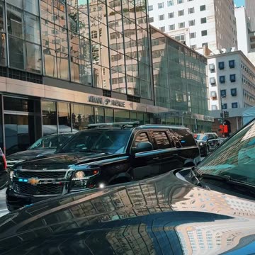 Trump departing Trump Tower in NYC to deliver remarks at the Economic Club of New York…