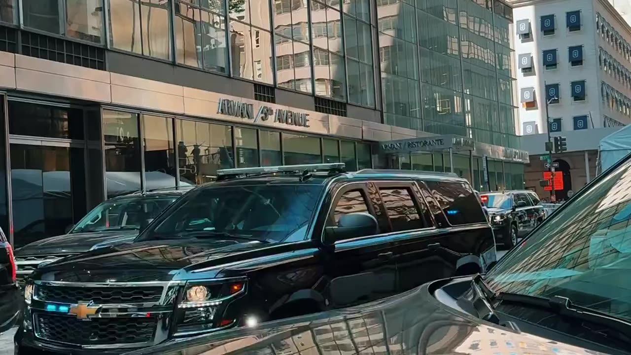 Trump departing Trump Tower in NYC to deliver remarks at the Economic Club of New York…