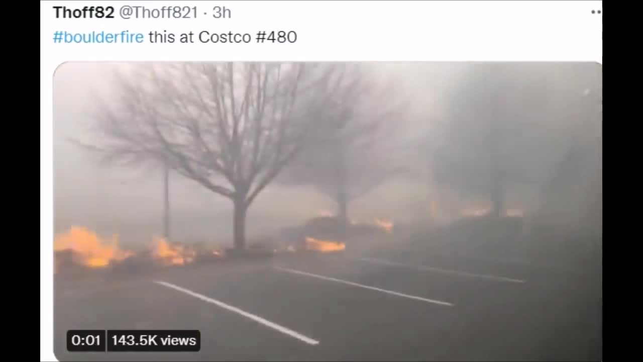 #BoulderFire #MarshallFire 100 Mph Winds Driving Fire Thru Colorado