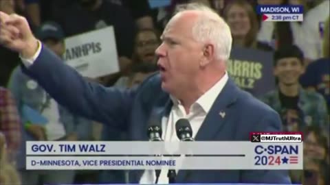 Tim Walz - Elons on that stage dancing around like a dipshit smh