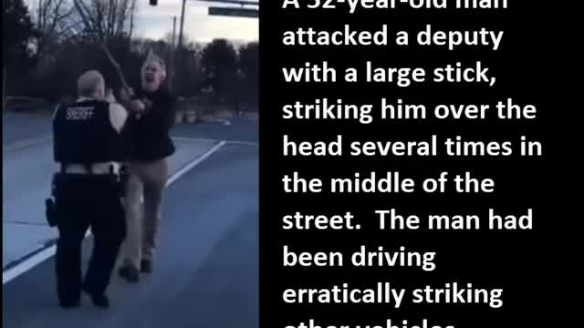 Warning...graphic. Police Deputy shoots attacking man 12 times...he's still coming.