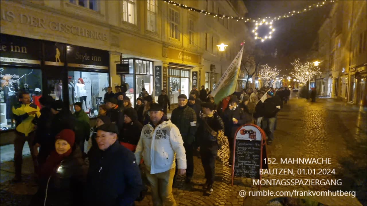 MONTAGSSPAZIERGANG - BAUTZEN, Kornmarkt, 01 01 2024, 152. MAHNWACHE, Neujahrsspaziergang 🕊