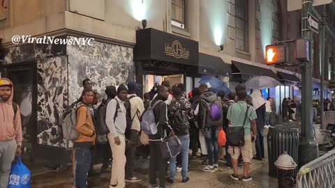 Hundreds of migrants are being dropped off at the Roosevelt Hotel in NYC.