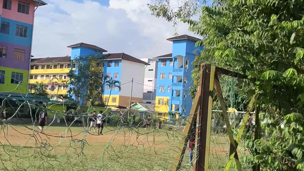 Rest day workers playing soccer