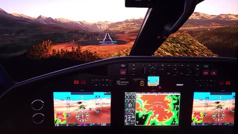 Cessna Citation Longitude Approach to Telluride Regional Airport (KTEX)