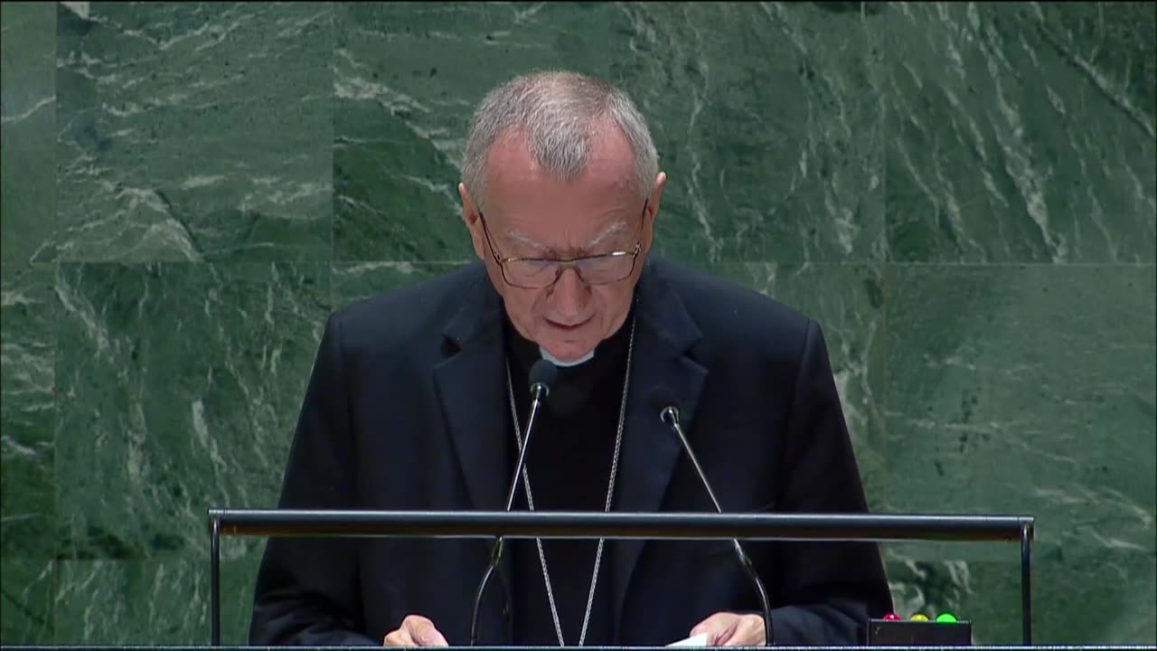 Holy See - Secretary Addresses United Nations General Debate, 79th SessionCardinal Pietro Parolin, Secretary of the Holy See, addresses the General Debate of the 79th Session of the General Assembly of the United Nations (New York, 24 - 30 September 2024)