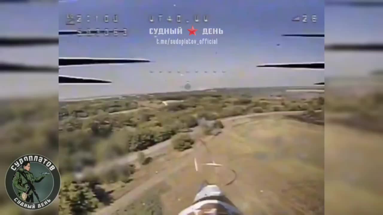 VT-40 Drone Hits a Ukrainian Tank Near Novogrodovka