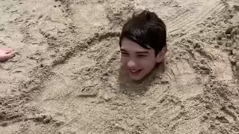 Sand burial