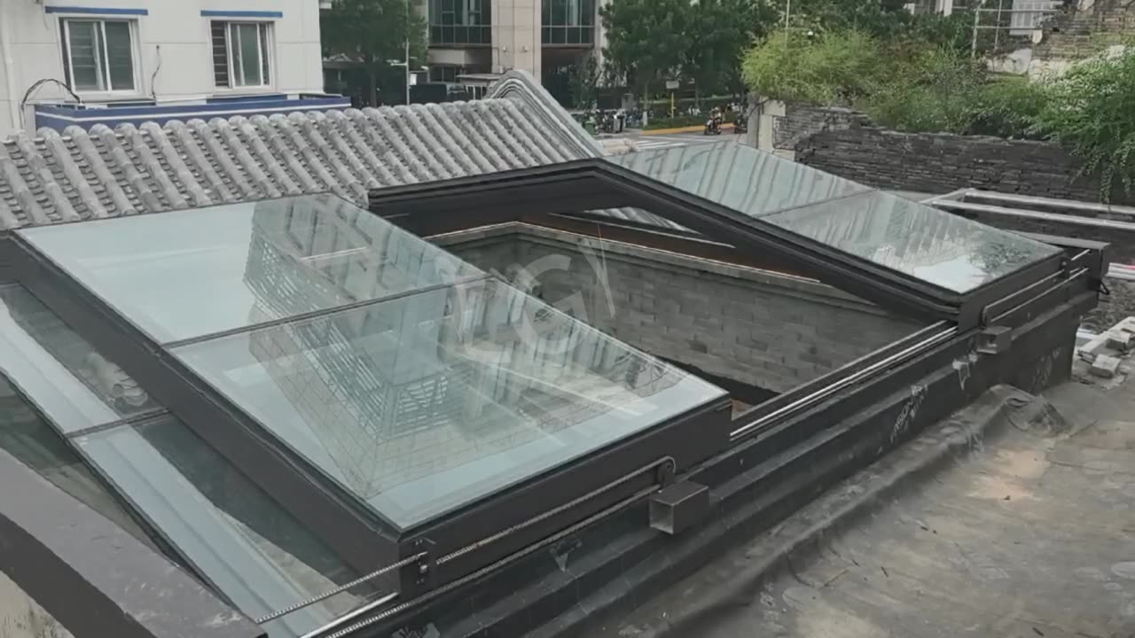 Automatic Sliding Skylight in Large Size we produced&installed