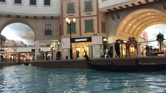 Gondola Ride Beautiful Water Serene Las Vegas Venetian ride Replica Qatar