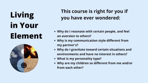 Living in Your Element Course