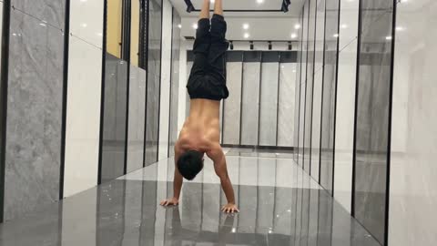 Difficult handstand push-ups, you will soon