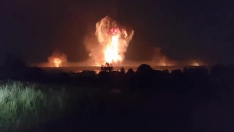 R A W S G L 🌎 B A L · Huge explosion following drone attack at military site in Russia